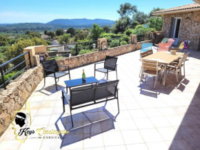 Villa CASA SOGNU T5 Piscine chauffée vue Mer Cavu 8 pers
